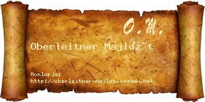Oberleitner Majlát névjegykártya